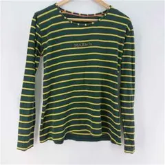 MAX&Co. ボーダー柄 長袖カットソー グリーン系×イエロー系 レディースのサムネイル