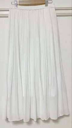 UNIQLO ホワイト プリーツ ロングスカート Mサイズ