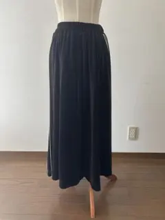 ベロア素材 Aライン ロングスカート