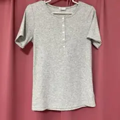 Helm ヘンリーネック 半袖 Tシャツ グレー