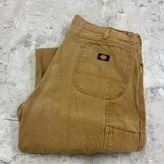 Dickies ダックペインターパンツ 42 ライトブラウン 無地 古着