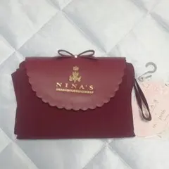 青木美沙子 ニナス エコバッグ 濃赤 ワインレッド しまみさ 新品タグ付き