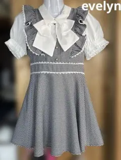 evelynエブリン 襟リボンミニワンピース