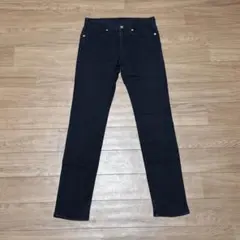 GU メンズ スキニーデニムパンツ ブラック 28インチ ③
