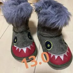 恐竜デザイン キッズブーツ　13 ムートン　GRIP GLAPP