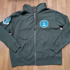 美品 ALPHA INDUSTRIES ワッペン 刺繍 ジップパーカーのサムネイル