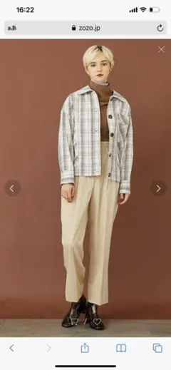 STUDIOUS ガルゼチェック　ビッグシルエットシャツのサムネイル