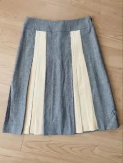 ☆Anatelier/アナトリエ☆グレー変形プリーツ膝下スカート36☆
