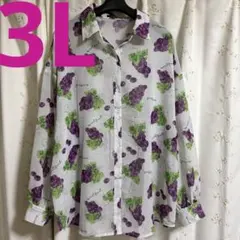 CHIP CLIP しまむら 大きいサイズ 3L ロングシャツ・羽織り・シアー