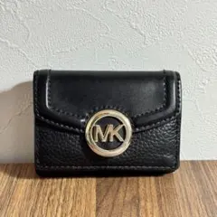 早い者勝ち！マイケルコースブラック レザー 三つ折り財布 ジャンク品