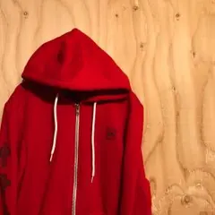 【送料無料】USED お洒落ZIPパーカー アームプリント  ユニセックス 古着