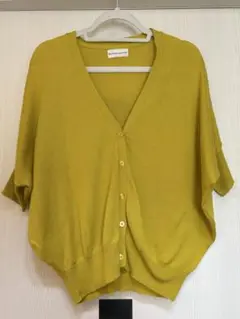 Bon bon marche マスタード Vネックカーディガン