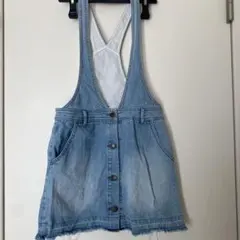 デニム ジャンバースカート ライトブルー