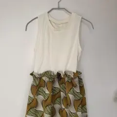 ノースリーブ フレアワンピース ホワイト