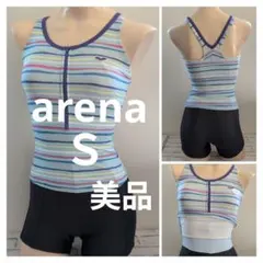 美品arena★可愛くて優しい★セパレート水着風ワンピース水着★めくれ上がり防止