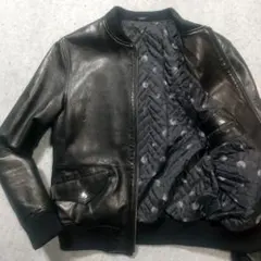 極美品 ポールスミス レザージャケット MA1 ブルゾン 革ジャン アウター 春