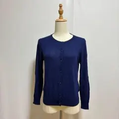 Visクルーネックニットカーディガン（M）ブルー系のサムネイル