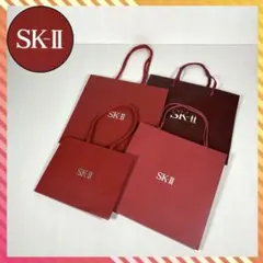 SK-II ショッパー ショップ袋 4枚セット 赤 まとめ売り 赤
