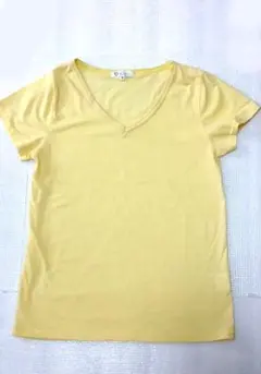 THE SHOP TK　Vネック　Tシャツ イエロー　Mサイズ　爽やかのサムネイル