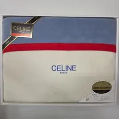 【新品】CELINE フリース　毛布　西川 青赤　⑭