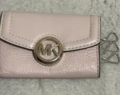 Michael Kors ピンク レザー キーケース