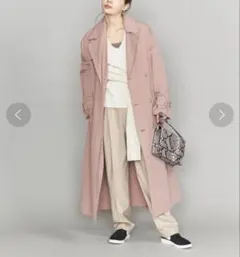 BEAUTY&YOUTH くすみピンク　タンブラートレンチコート Sのサムネイル