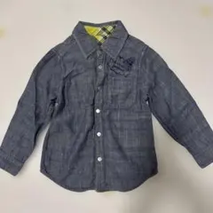 デニム調長袖シャツ　リバーシブル