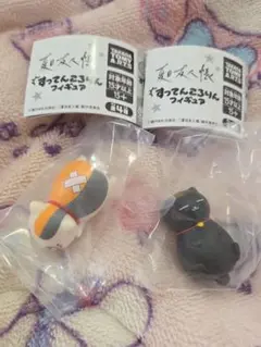 夏目友人帳　すってんころりんフィギュア　ニャンコ先生　黒ニャンコ