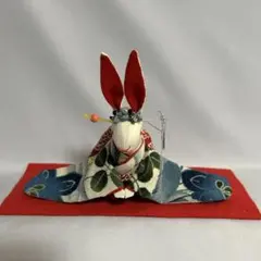 大正ちりめん　ちりめん細工　うさぎ　ハンドメイド　置物　ひな祭り　プレゼント