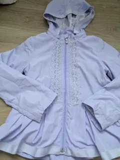 メゾピアノ 薄紫色 フード付きジャケット