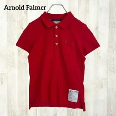 新品 タグ付き アーノルドパーマー 半袖ポロシャツ 2 赤 刺繍ロゴ ゴルフ