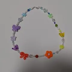 韓国 ネックレス カラフル ビーズ