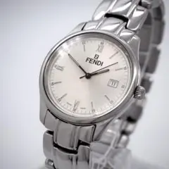665 稼働 FENDI 時計　メンズ　210G デイト　シルバー　シンプルのサムネイル