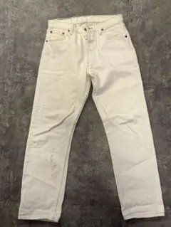 Levi's ホワイト ストレートデニム 501 W30 L32