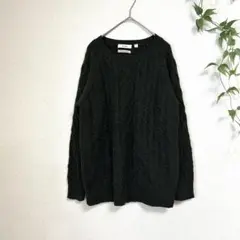 良品✨niko and...アルパカ混 ケーブル編みニット 4（L相当）