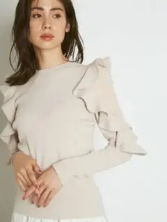 【新品タグ付き】フリル切り替えニット SNIDEL