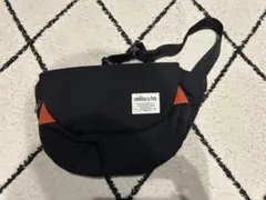 milesto ショルダーバッグ 黒/オレンジ