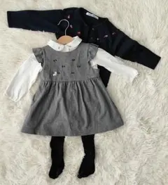 ファミリア　ワンピース　ブラウス　カーディガン　タイツ　セット売り　80