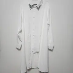 に*け様 エルノロゼット　ロングシャツ　ホワイト