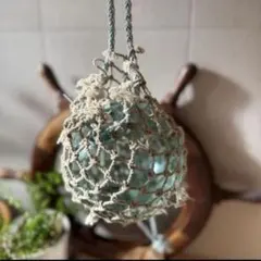 本物漁具ガラス浮き玉 15センチ