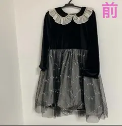 フォーマル　発表会 ドレス黒（長袖）ワンピース140cm