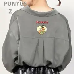PUNYUS プニュズ サテンシャツ オーバーサイズ カーキ系のサムネイル