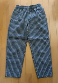 GU シェフパンツストライプ イージーパンツ グレー S