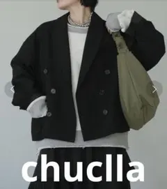 【chuclla】クロップドルーズテーラードジャケット ブラックのサムネイル