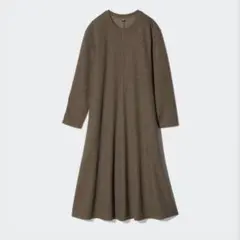 【UNIQLO ユニクロ】　ブラッシュドジャージーワンピース　コットン　綿