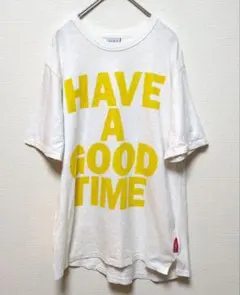 オフィシャルチーム 半袖Tシャツ M 白×黄 大きなロゴ サイズM