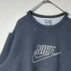 古着 00s ナイキ 刺繍ロゴ スウェット トレーナー NIKE Y2K