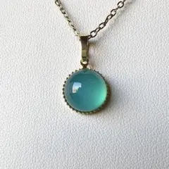 ライトブルーカルセドニーAAA✴️天然石ネックレス①