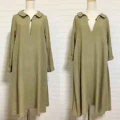 【nest Robe】リネン サイドタック フレア ワンピース