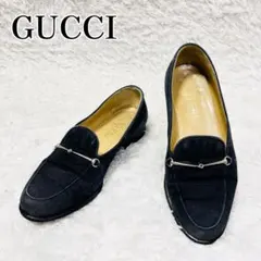 GUCCI グッチ バンブー ビット ローファー ネイビー 37C ヴィンテージ